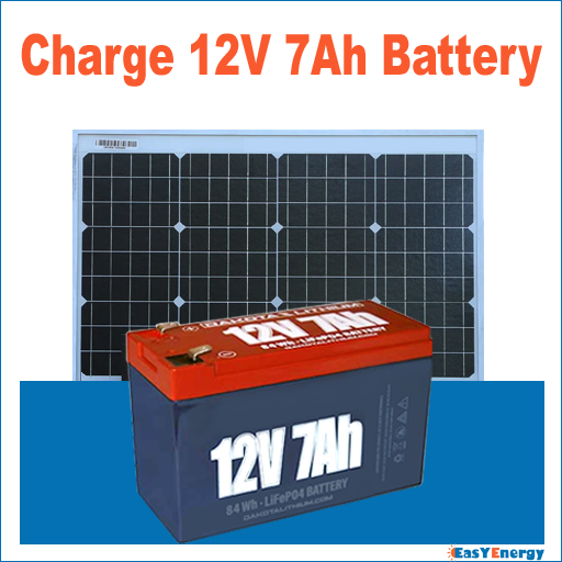 What size solar panel to charge 12V 7Ah battery
